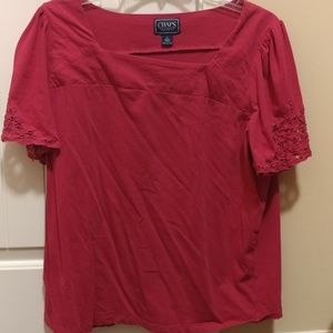 ***closet cleanout*** Chaps 1X pink blouse